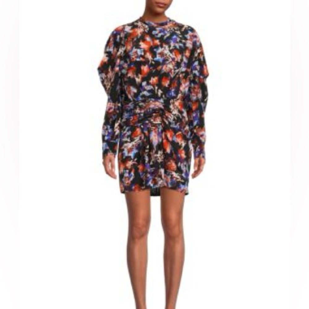 IRO Multicolor Floral Long Sleeve Dress